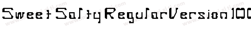 Sweet Salty RegularVersion 1000字体转换